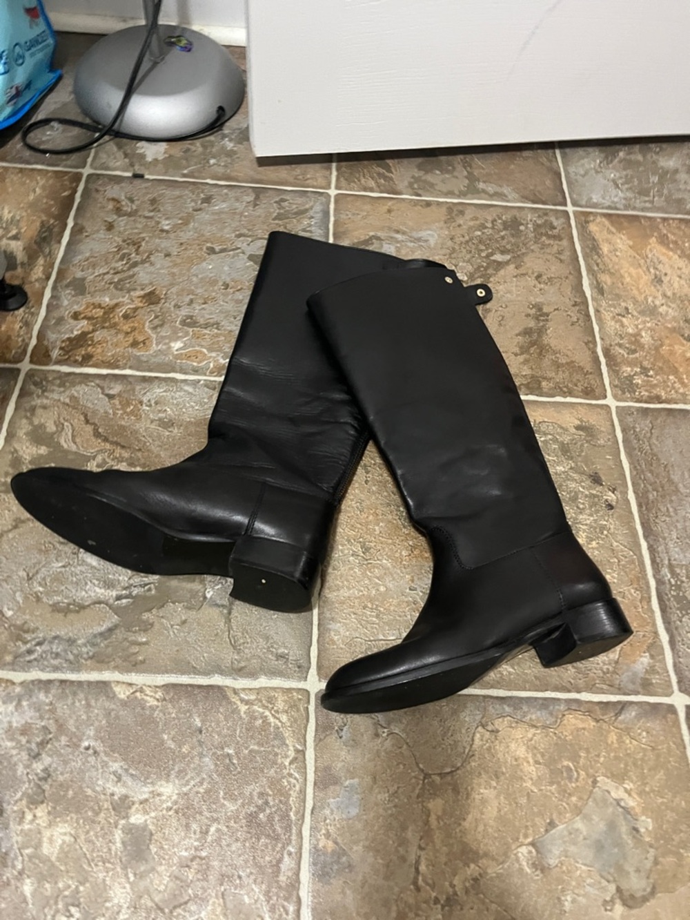 J. Crew Black zip-Up Knee-High Boots